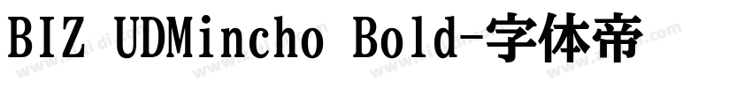 BIZ UDMincho Bold字体转换